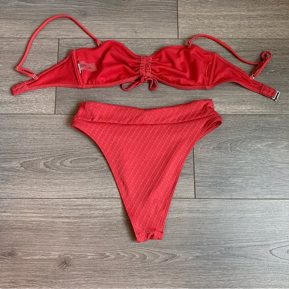 Abercrombie & Fitch Bikini High-Waist - Coral Size Small - Picture 2 of 11